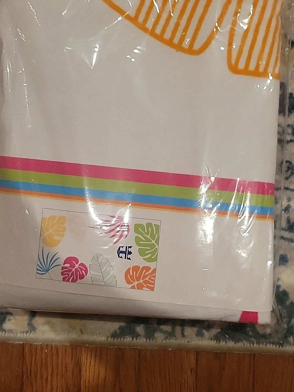 NWT,Oversized Beach Towel 100%Cotton The Royal Caribbean with Bright Pink Accent